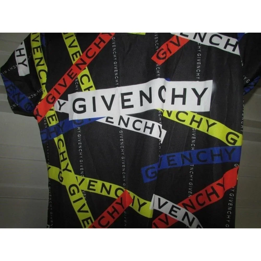 SOLD! Givenchy Short Sleeve Mini Dress With Allover Logo Size Large - Picture 3 of 6